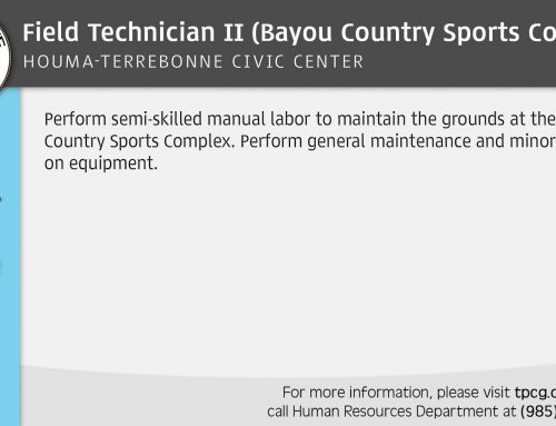 Now Hiring: Field Technician at the Bayou Country Sports Park
